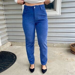 BDG cornflower blue corduroy pants, high rise “mom fit”